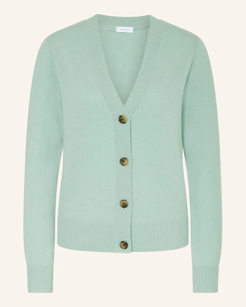 Darling Harbour Strickjacke Aus Cashmere gruen Eukalyptusgrün