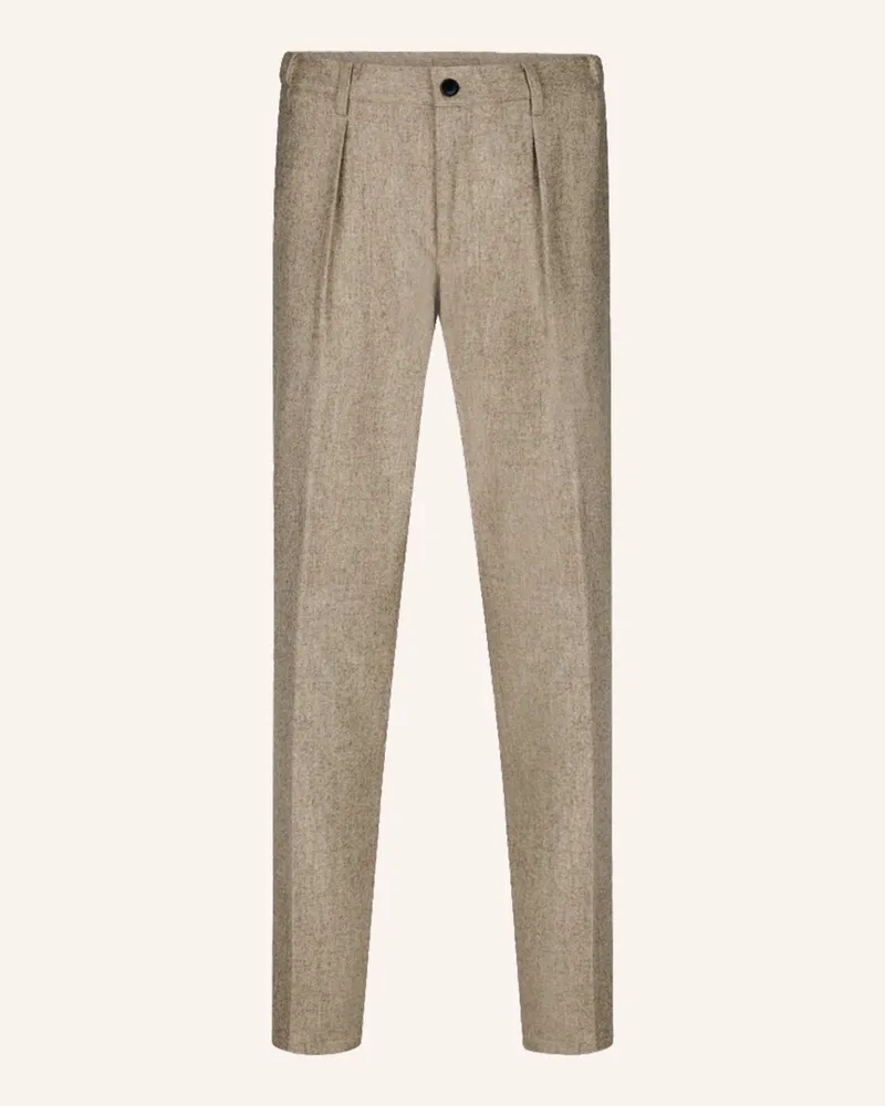 Profuomo Chino Hose beige Dunkelbraun