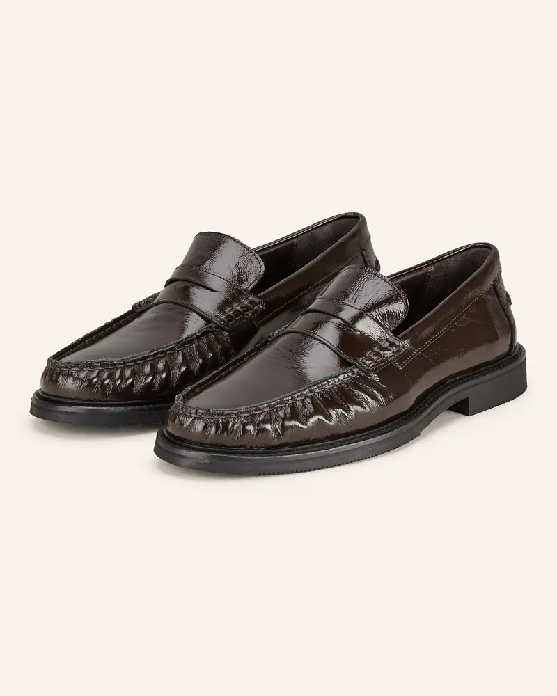Mrs & HUGS Penny-Loafer Dunkelbraun