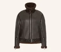 Lederjacke Erskine grau