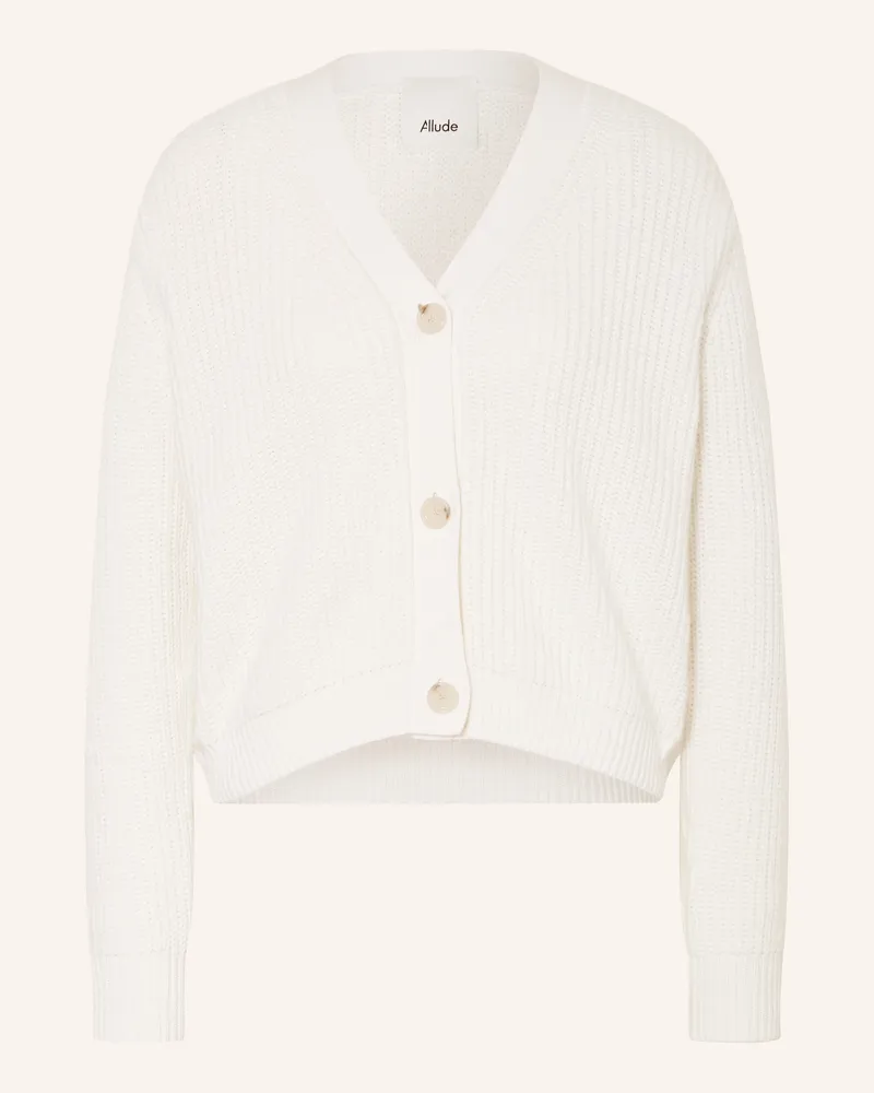 ALLUDE Strickjacke Aus Cashmere weiss Creme