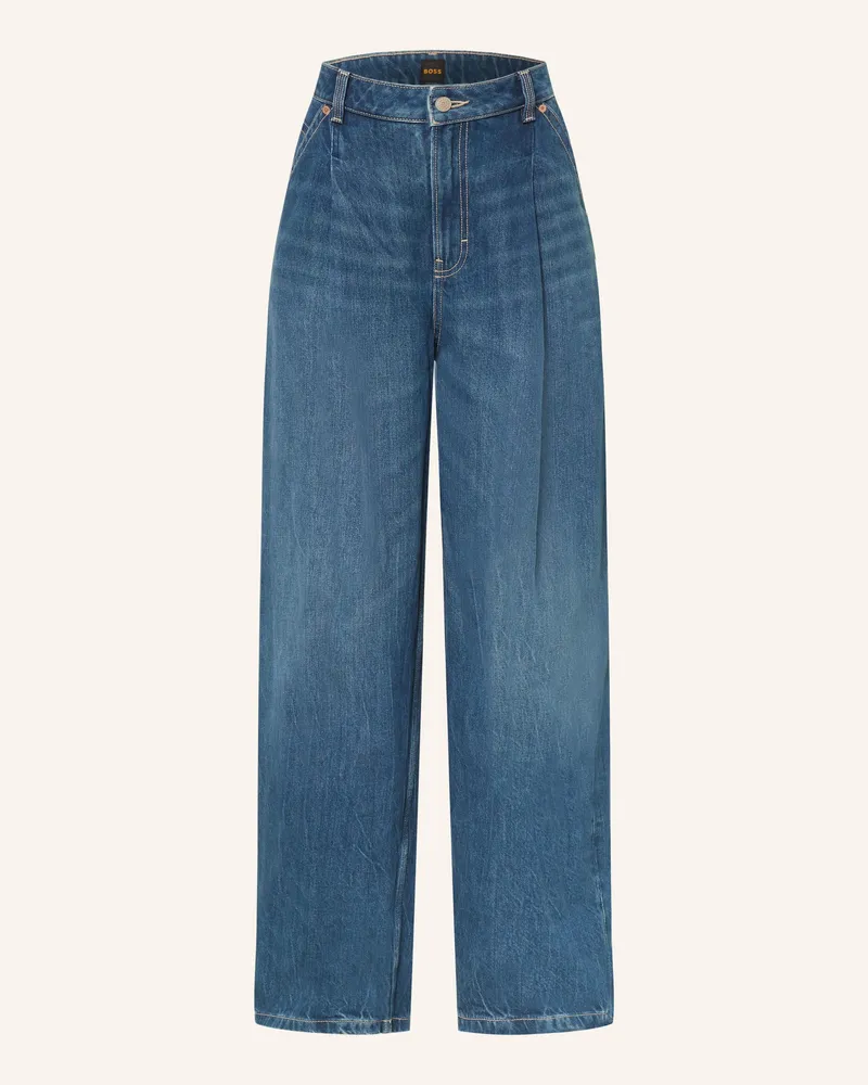 HUGO BOSS Wide Leg Jeans blau Blau