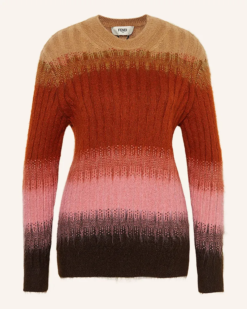 Fendi Pullover Mit Mohair braun Rot