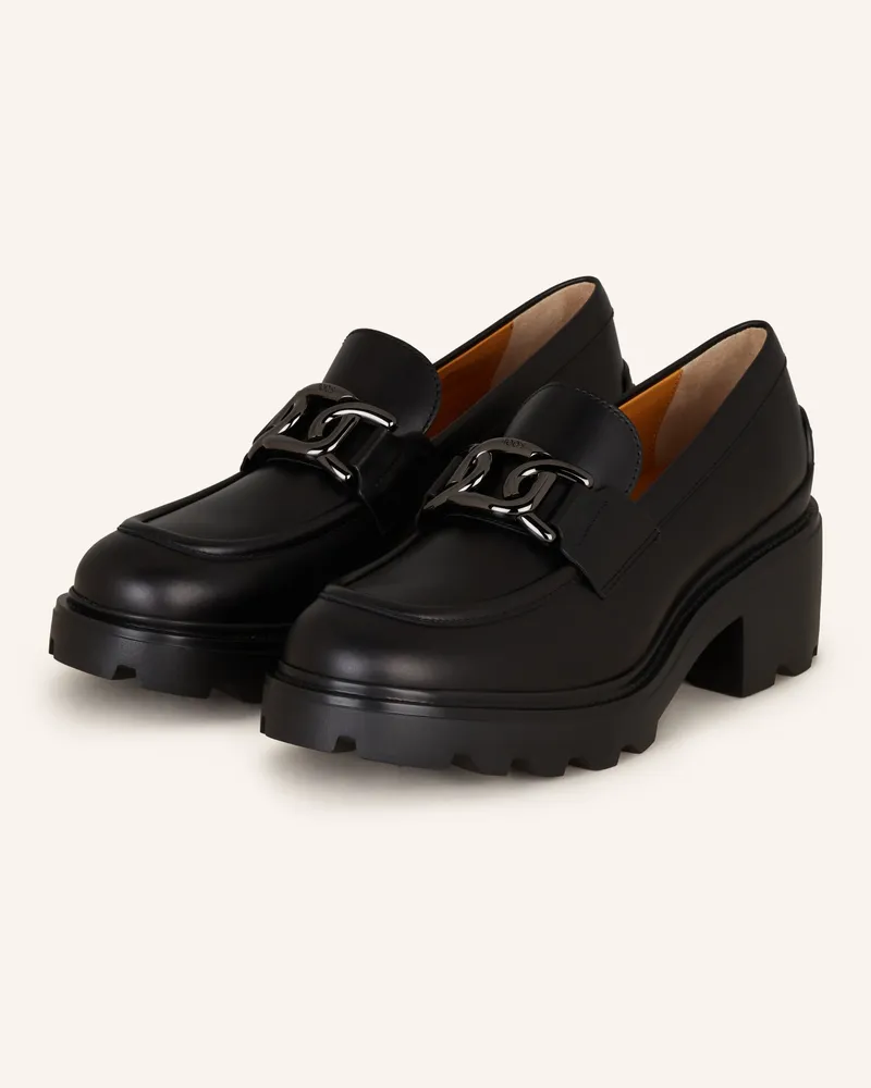 TOD'S Plateau-Loafer GOMMA CARRO Schwarz