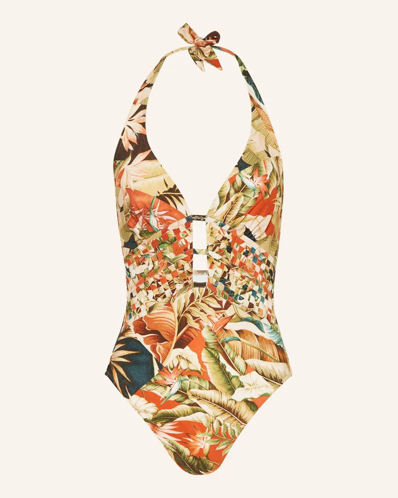Maryan Mehlhorn Neckholder-Badeanzug HYPNOTIC Hellbraun