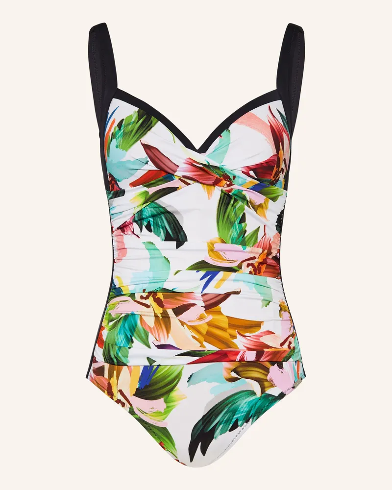 Charmline Shape-Badeanzug FLORAL RAINBOWS Weiss