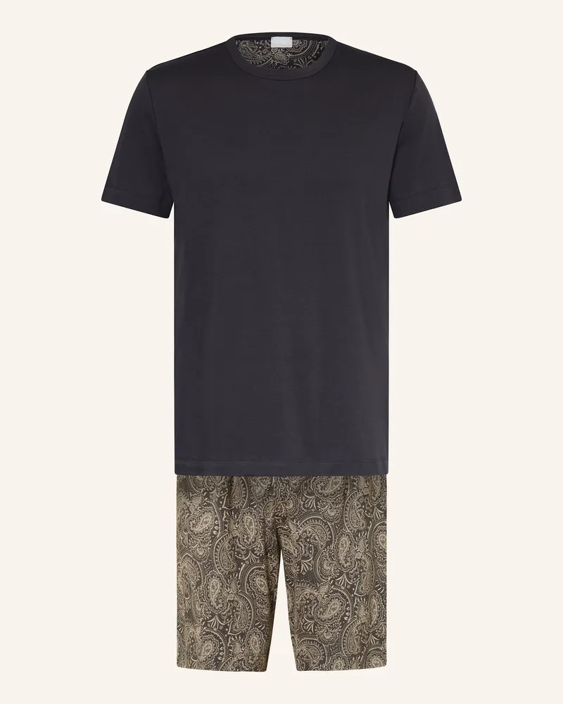 Mey Shorty-Schlafanzug Serie EVENING PAISLEY Dunkelgrau