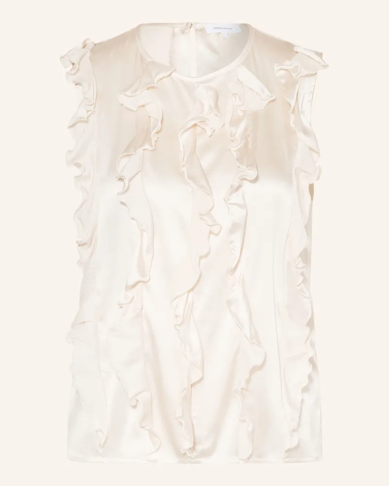 Darling Harbour Seidentop Mit Volants beige Champagner