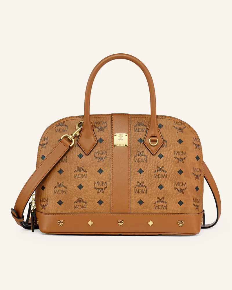 MCM Umhängetasche Pina Visetos braun Cognac