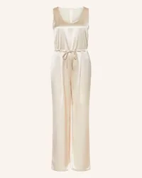 Mrs & HUGS Satin-Jumpsuit Beige