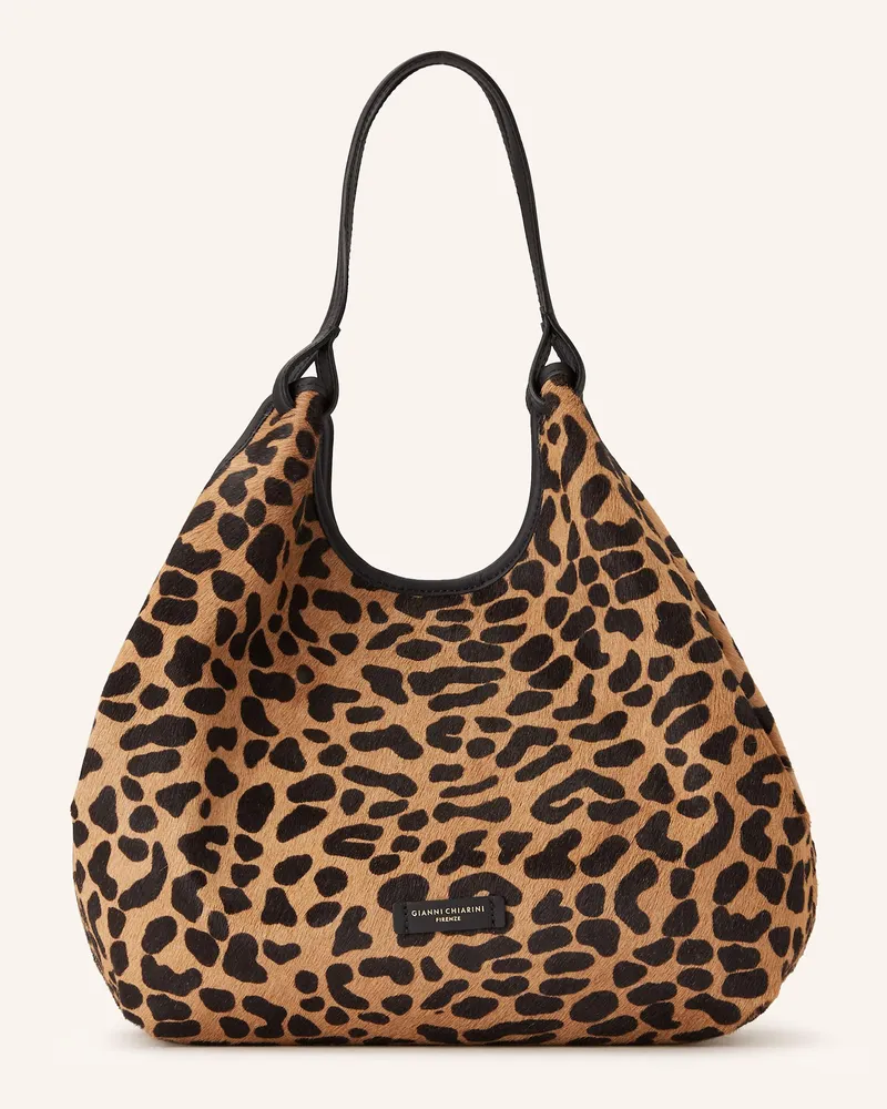 Gianni Chiarini Handtasche DUA XL mit Innentasche Hellbraun