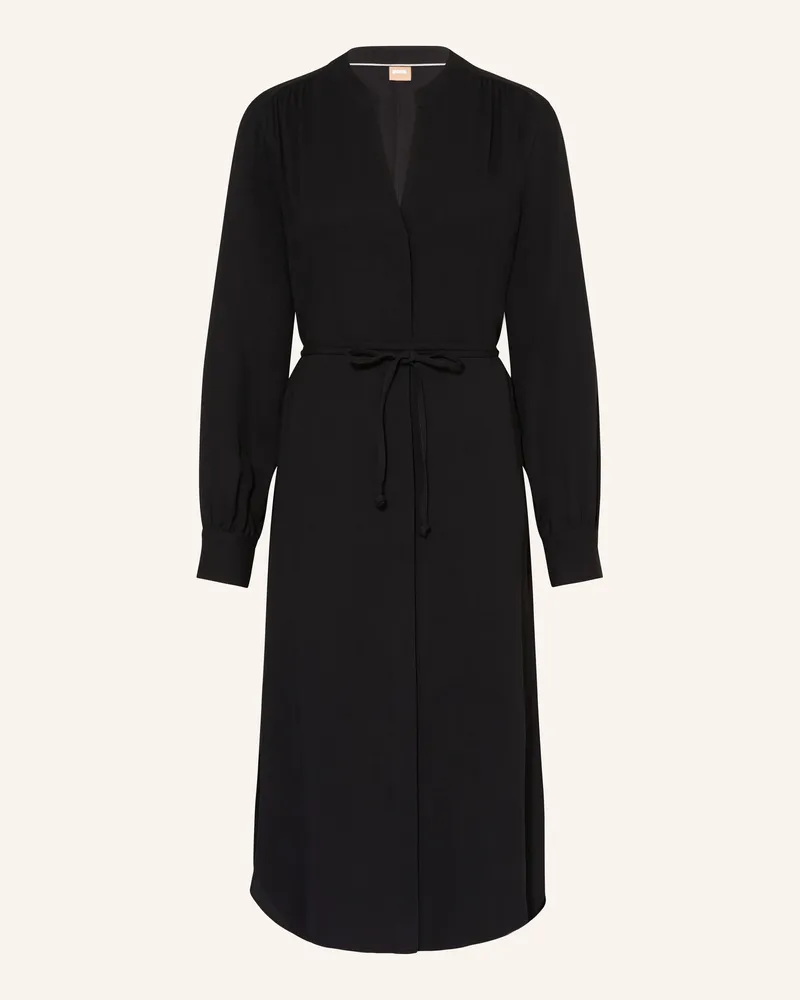 HUGO BOSS Hemdblusenkleid DIBANORAH Schwarz