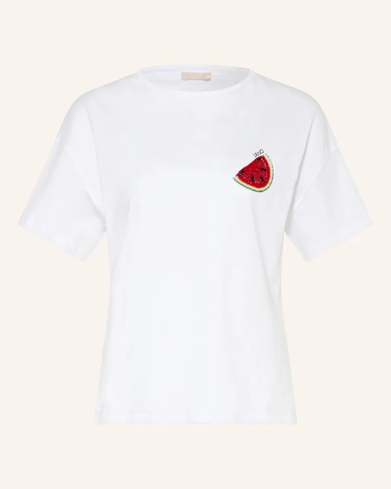 Liu Jo T-Shirt Mit Schmucksteinen weiss Weiss