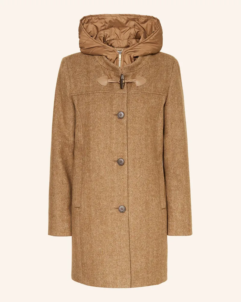 Fuchs Schmitt Dufflecoat im Materialmix Camel