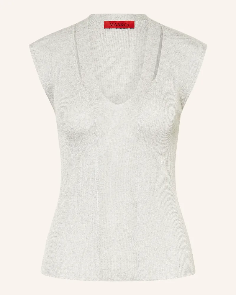 MAX&Co. Stricktop OTELLO mit Cut-outs Hellgrau