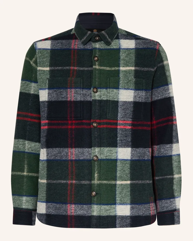 Barbour Flanell-Overshirt Woodlane gruen Grün