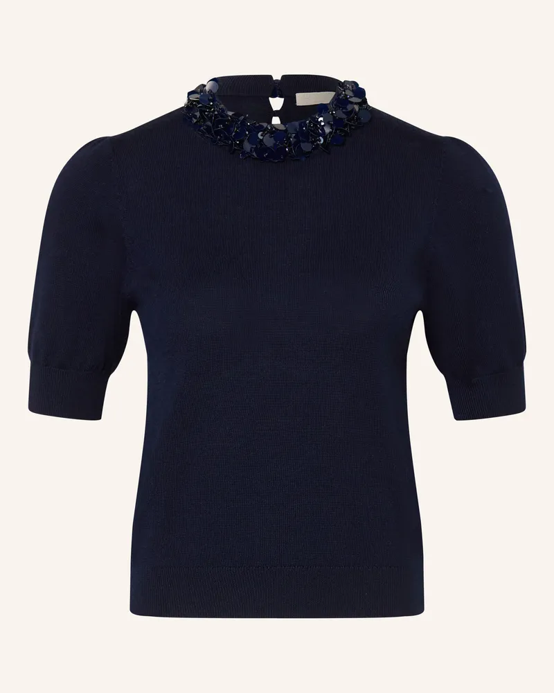 Ulla Johnson Strickshirt Jude Mit Pailletten blau Dunkelblau