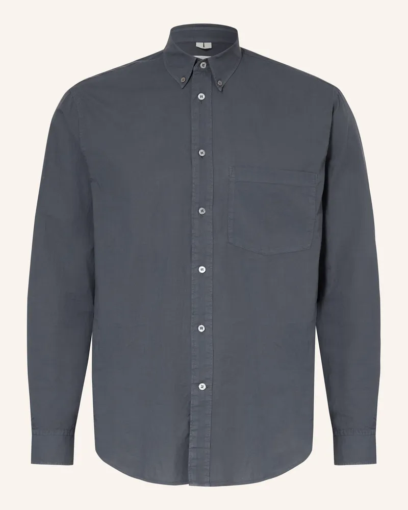 Arket Hemd Balmar Relaxed Fit blau Dunkelblau