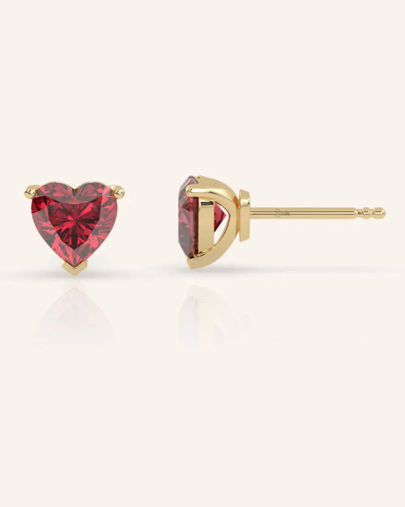 VEYNOU Ohrstecker ADORE aus 14 Karat  recyceltem Gold und 2.70ct. Lab-Grown Rubin Gold