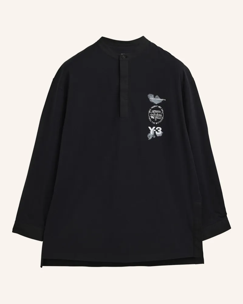 Y-3 Y-3 Long Sleeve Poloshirt schwarz Schwarz
