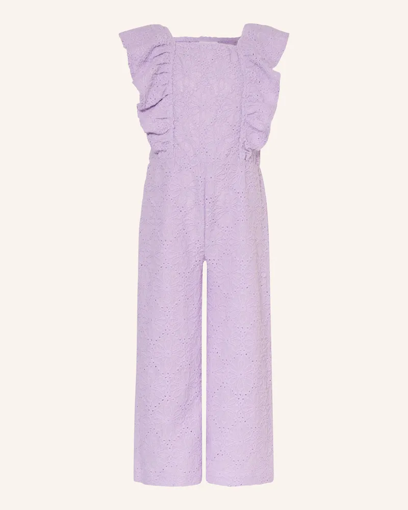 S.Oliver Strick-Jumpsuit mit Volants Helllila