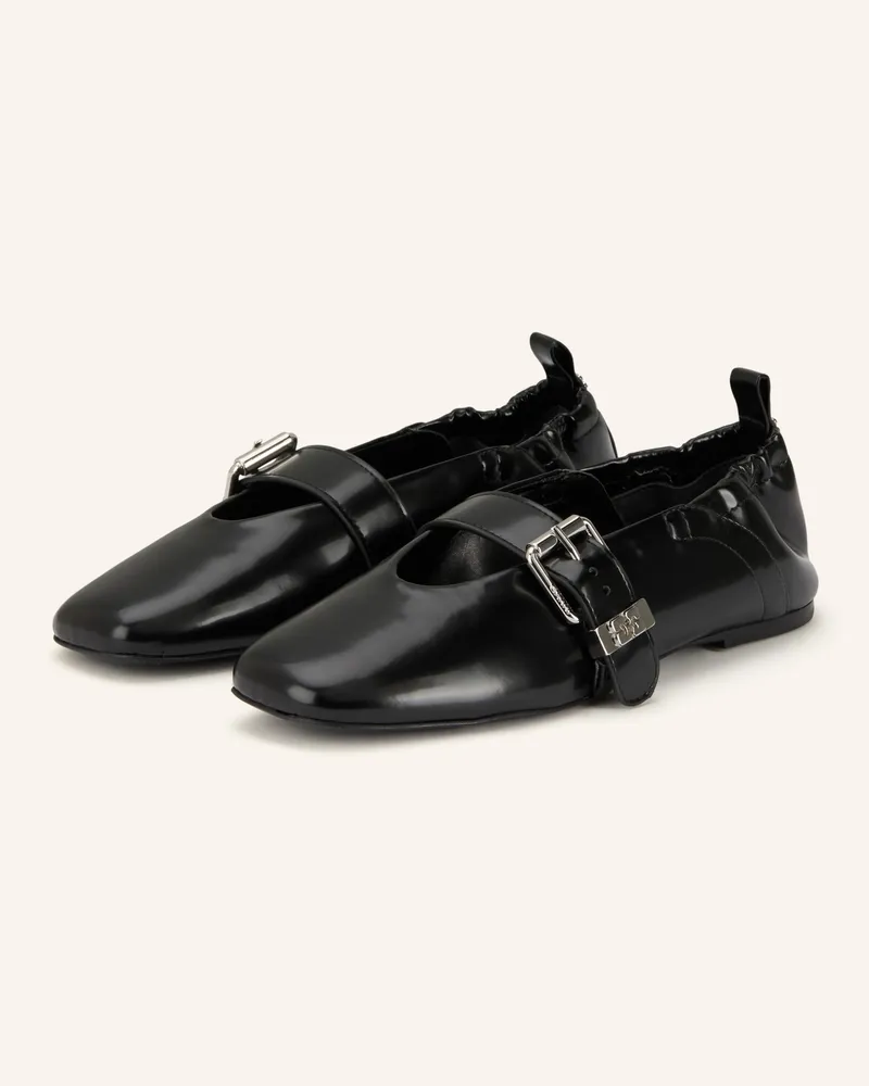 Ganni Ballerinas Box Oleatex schwarz Schwarz