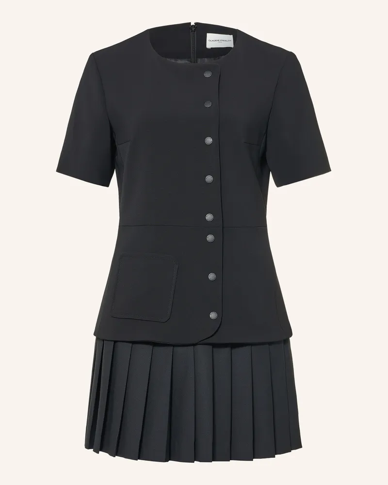 Claudie Pierlot Kleid Im Materialmix schwarz Schwarz