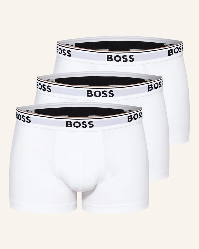 HUGO BOSS 3er-Pack Boxershorts POWER Weiss