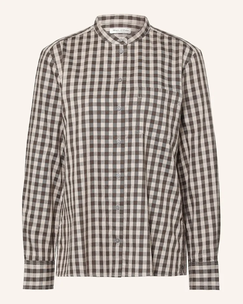 Marc O'Polo Flanellbluse braun Hellgrau