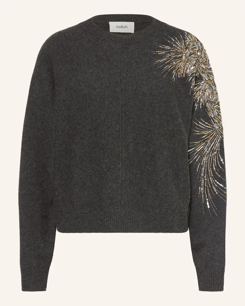 ba&sh Pullover Chorse Mit Cashmere Und Pailletten grau Dunkelgrau