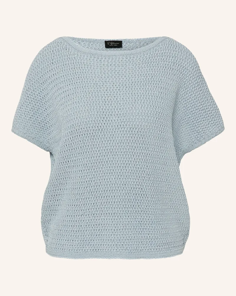 S.Oliver Strickshirt blau Blaugrau
