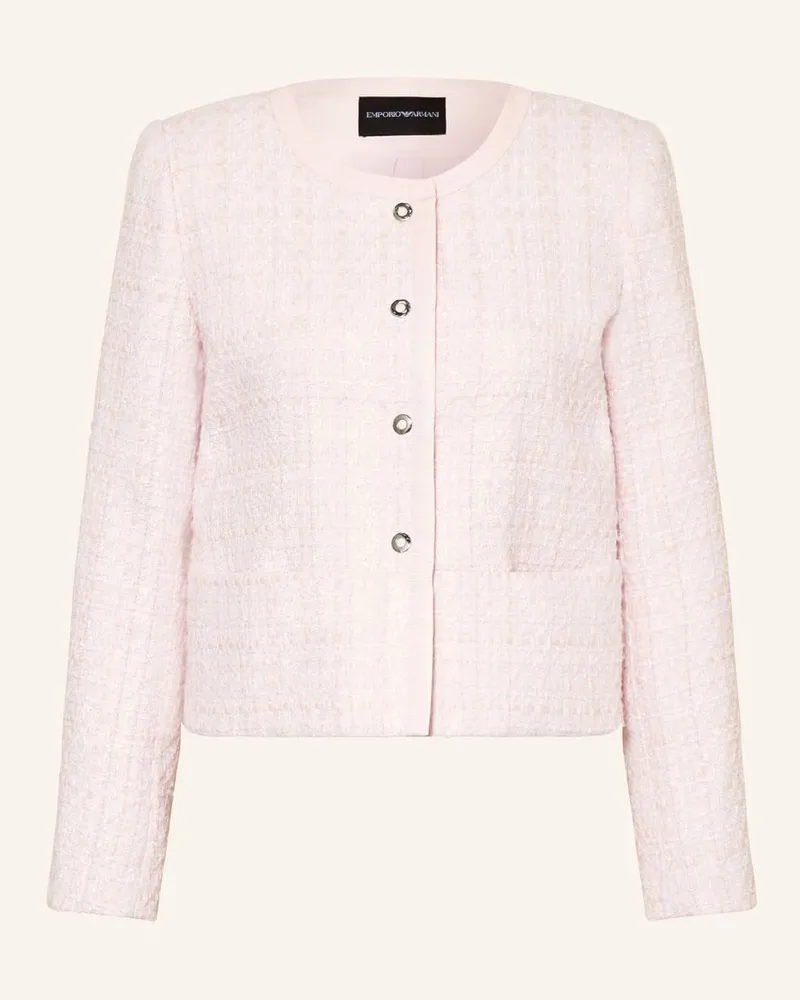 Emporio Armani Tweed-Blazer Rosa