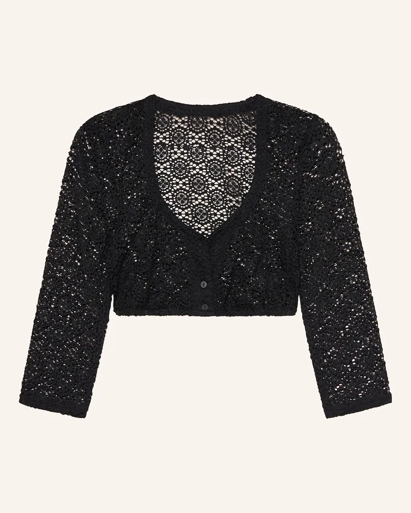 Johann & Johanna Dirndlbluse aus Spitze mit 3/4-Arm Schwarz