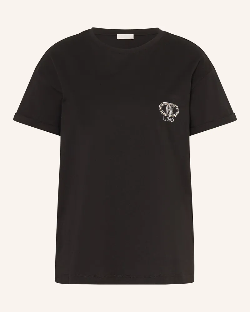 Liu Jo T-Shirt mit Schmucksteinen Schwarz
