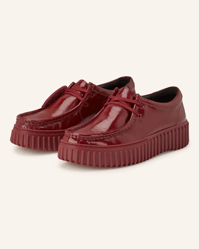 Clarks Lackschnürer TORHILL BEE Dunkelrot