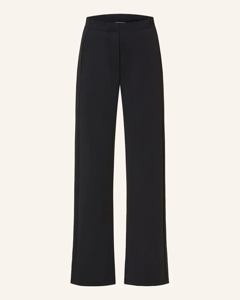 Mrs & HUGS Marlenehose Aus Jersey grau Schwarz
