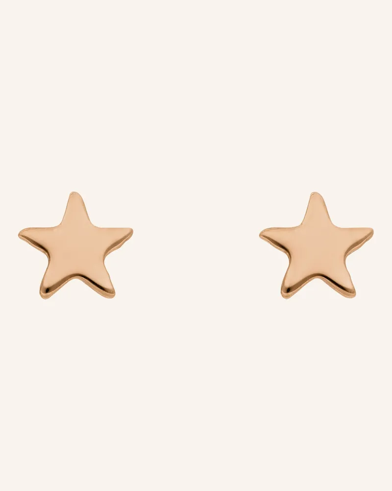 Leaf Ohrstecker Mini Stars Aus 14 Karat Gelbgold rosegold Roségold