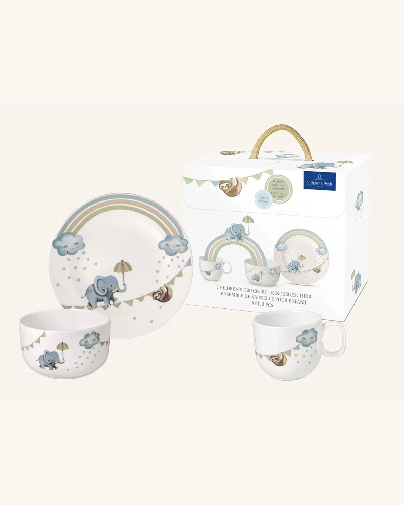 Villeroy & Boch Kindergeschirr Set 3tlg. Walk Like An Elephant blau Blau