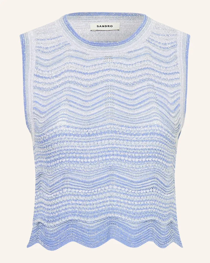 Sandro Stricktop Mit Glitzergarn blau Blaugrau