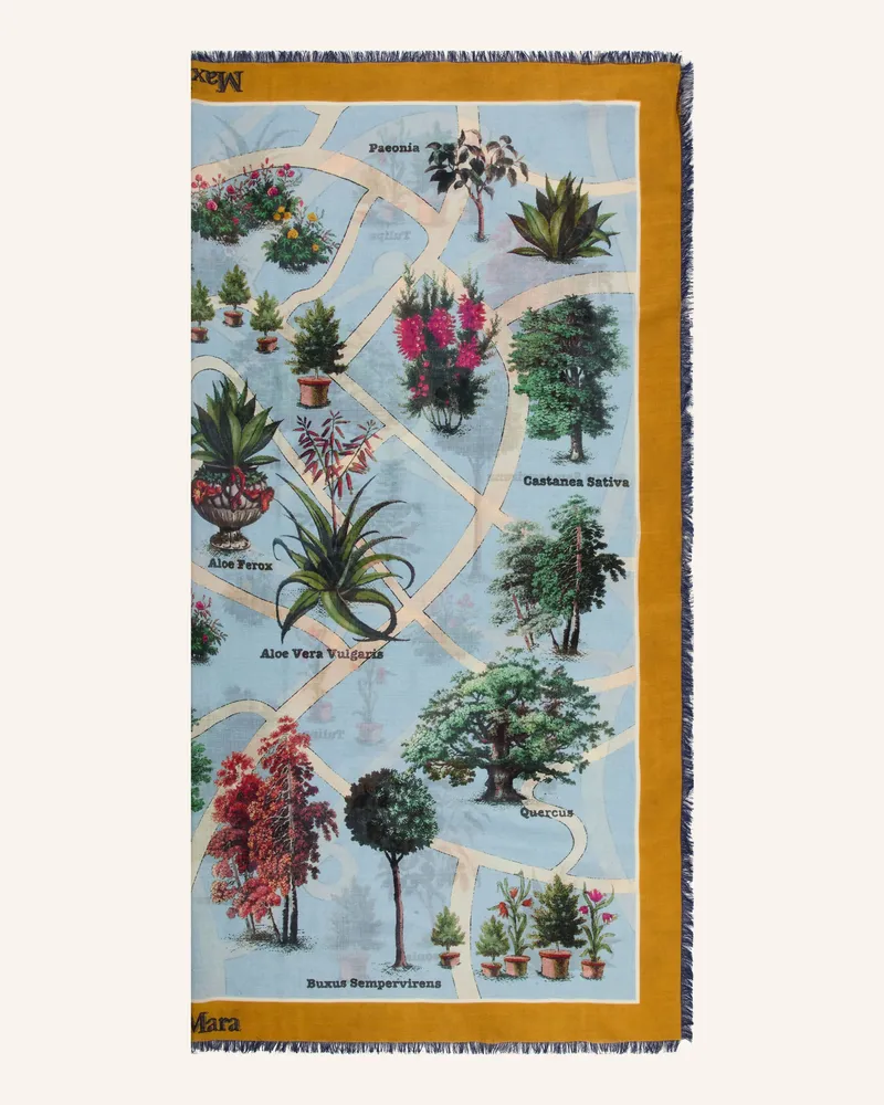 Max Mara Tuch CAMICE mit Seide Hellblau