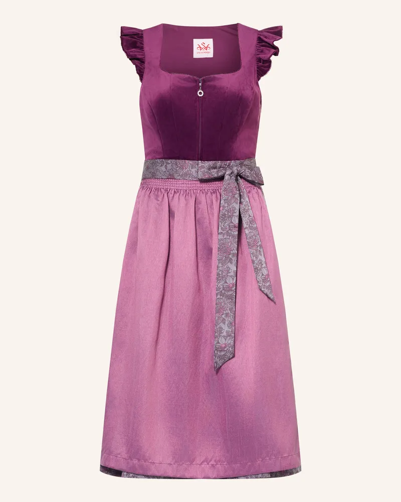 Spieth & Wensky Dirndl Kendall lila Dunkelrot
