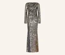 Abendkleid Mit Pailletten silber
