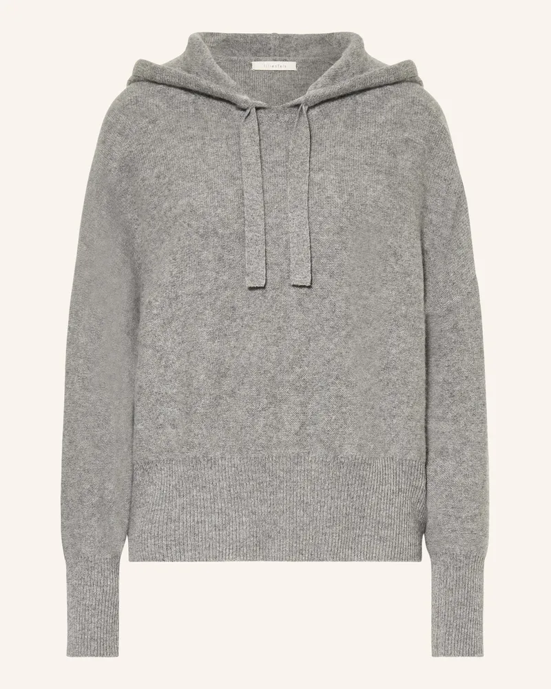 lilienfels Strick-Hoodie Aus Cashmere grau Hellgrau