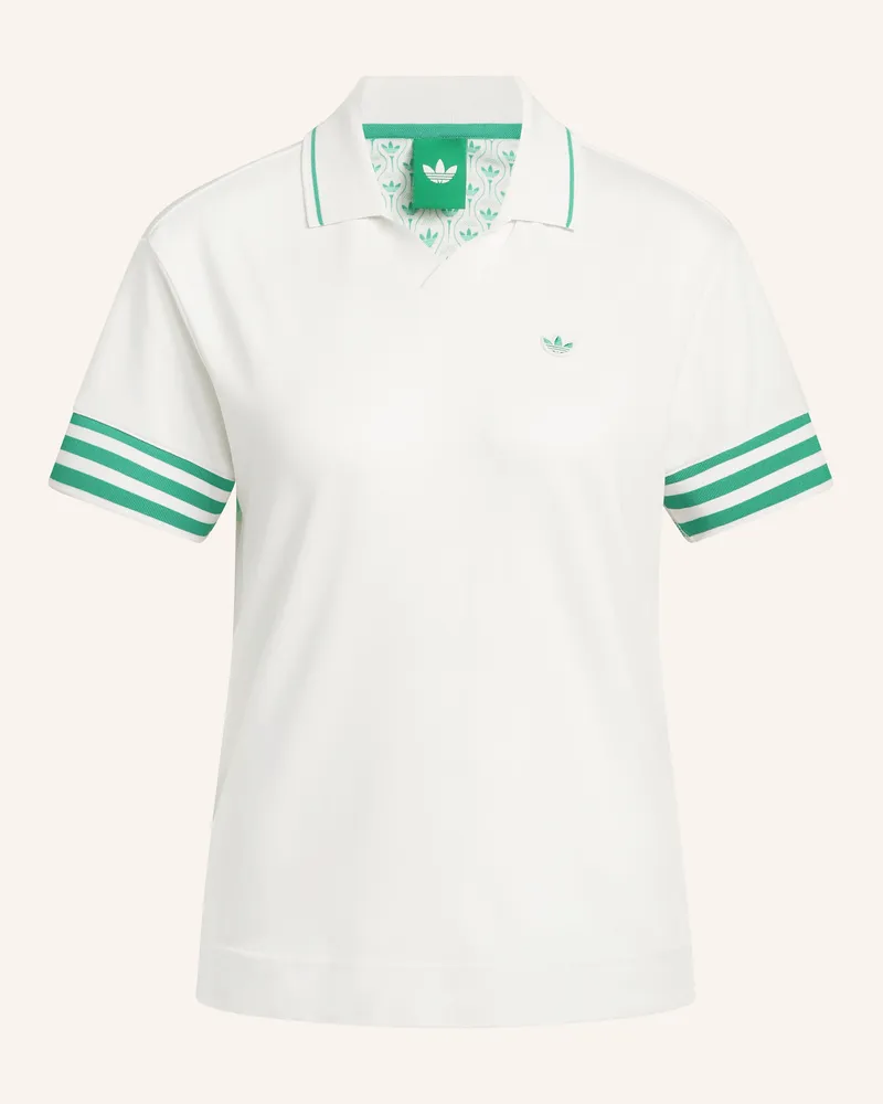 adidas Piqué-Poloshirt Originals 3-Stripe weiss Ecru
