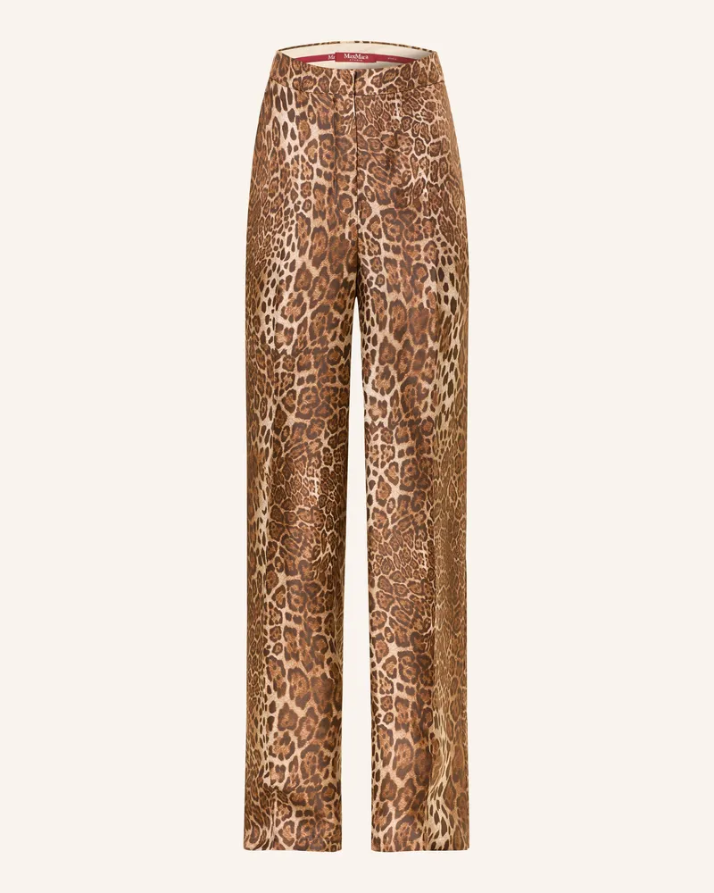 Max Mara Marlenehose Romana Aus Seide braun Braun