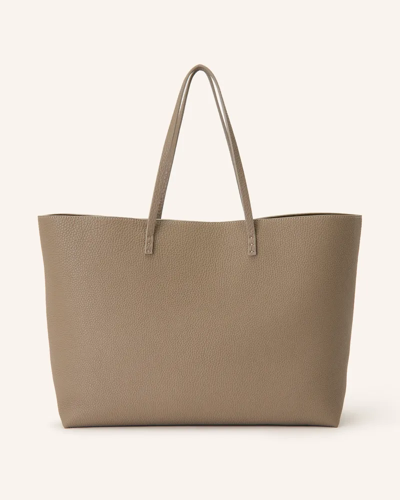 Fendi Shopper Roll Medium Mit Pouch beige Taupe