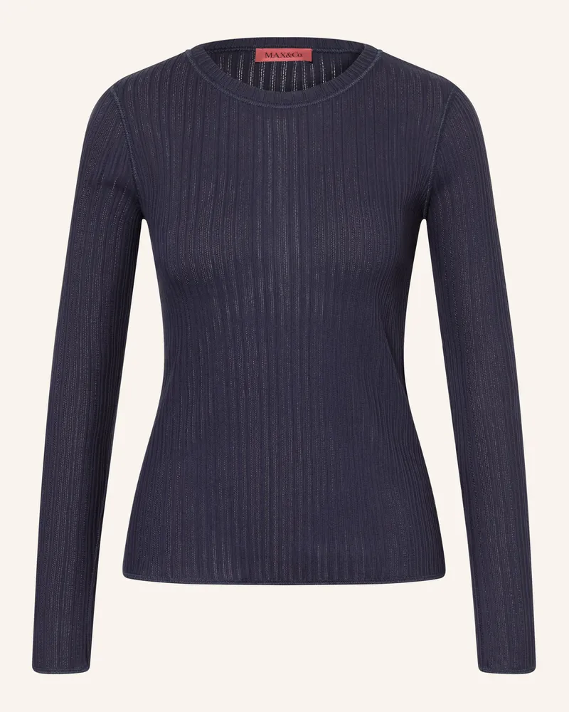 MAX&Co. Longsleeve MCOTRIONFO Dunkelblau