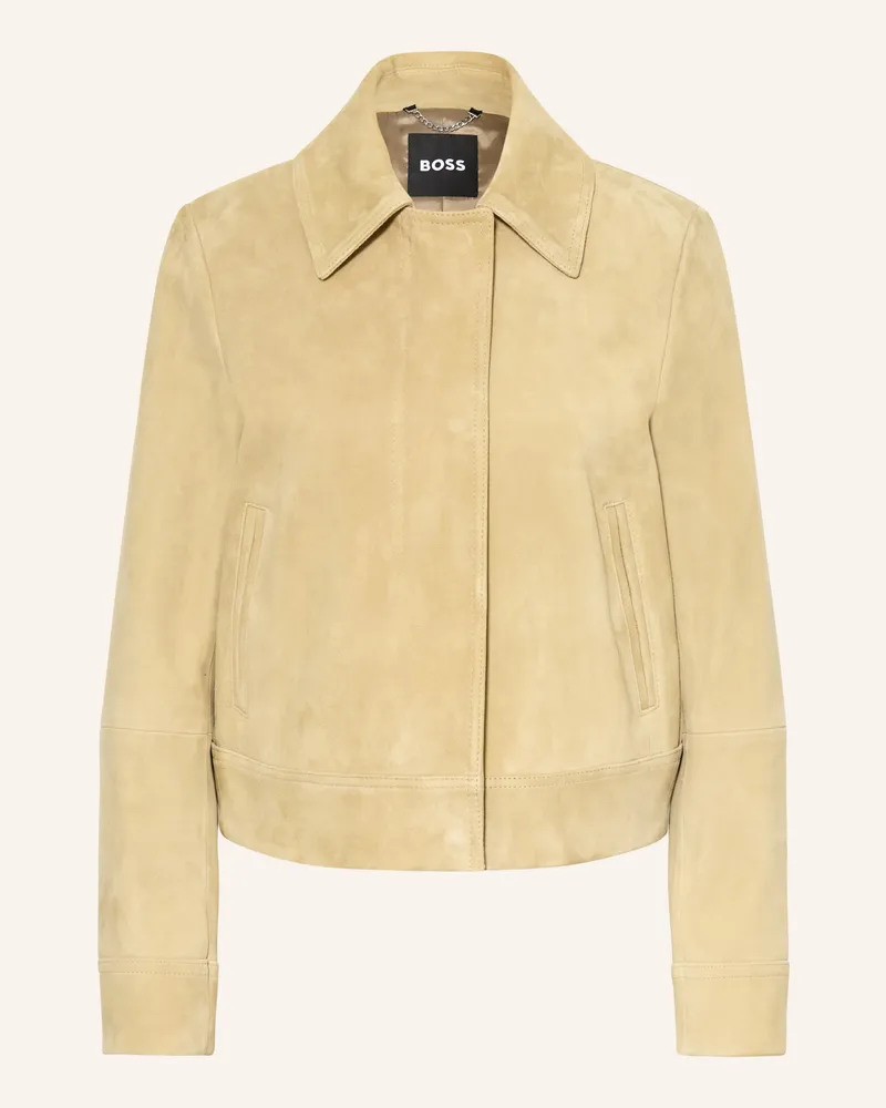 HUGO BOSS Lederjacke Samaro beige Beige