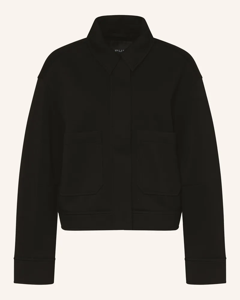 OPUS Kastenjacke Jenima schwarz Schwarz