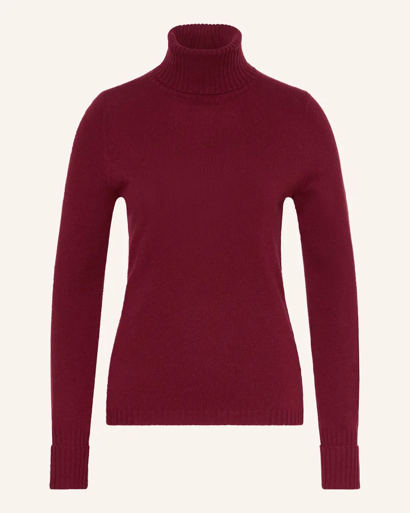 FTC Cashmere Rollkragenpullover aus Cashmere Dunkelrot